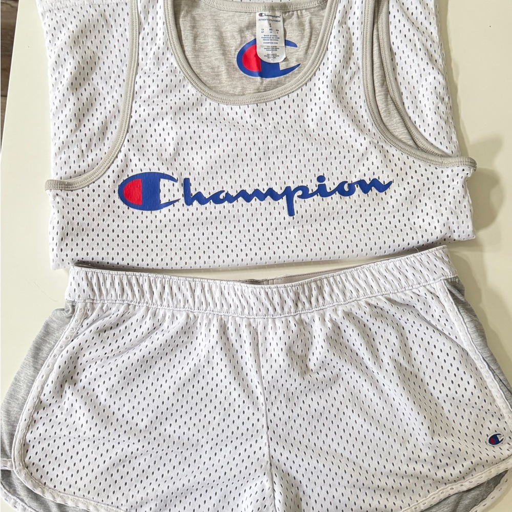 Champion White Athletic Mesh Set